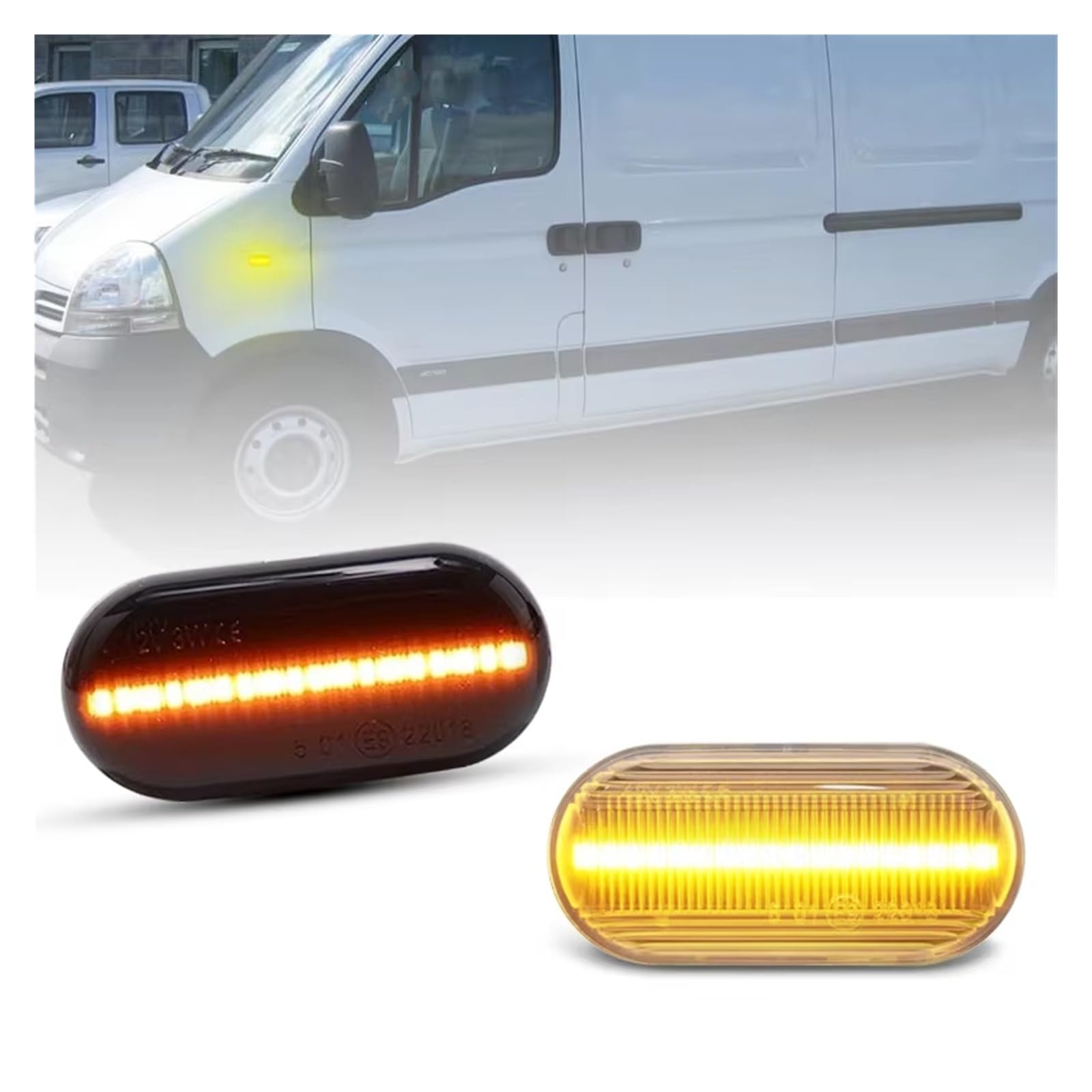Luz Intermitente Para Nissan Para Primaster Para Kubistar Para Interstar 2002-2010 Lámpara LED Posición Lateral Guardabarros Luces Señal Giro Intermitente Coche