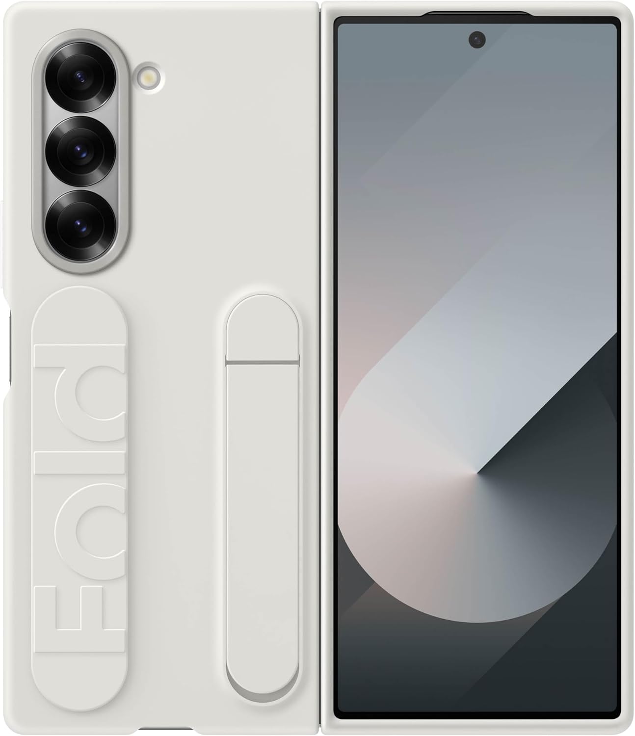 Samsung Galaxy Z Fold 6 Silicone Phone Case, Protective Cover with Stand, Secure Grip, Slim, Soft, Comfortable Design, US Version, EF-MF956TWEGUS, White