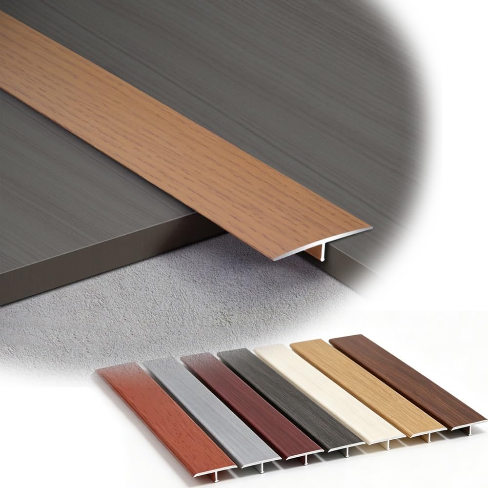 Sipiuriuik Teak T Molding Floor Transition Strip Aluminum Flat Divider Strip