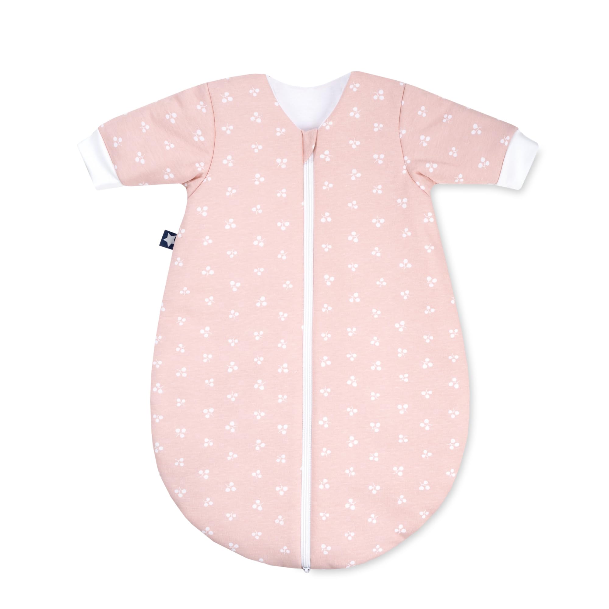 Julius Zöllner Winterschlafsack Jersey, warme Füllung 2,5 TOG, waschbar bei 60°C, Made in Germany, Oeko TEX Standard 100, Leafy, Gr. 68/74