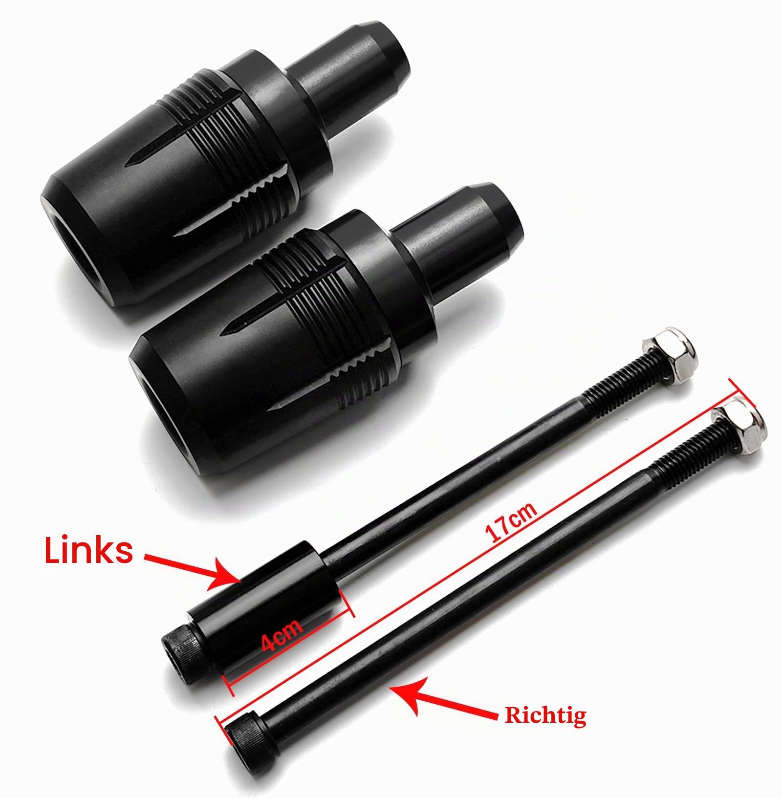 MOWOK Rahmenschutz-Pads Sturzbügel-Schutz für Kawasaki Ninja 650 Z650 Z650RS 2017-2024 2023 Z650 RS Z 650 2025 Schwarz