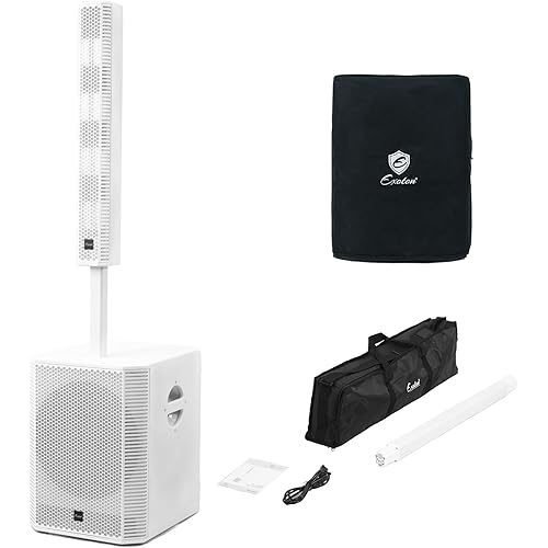 EXOTON S-1503W Portable Line Array Column PA/DJ System with 15" Powered Subwoofer, 2000W Professional System, 125dB (Pre-Order Includes Free subwoofer Cover,Expected Launch: Early February)