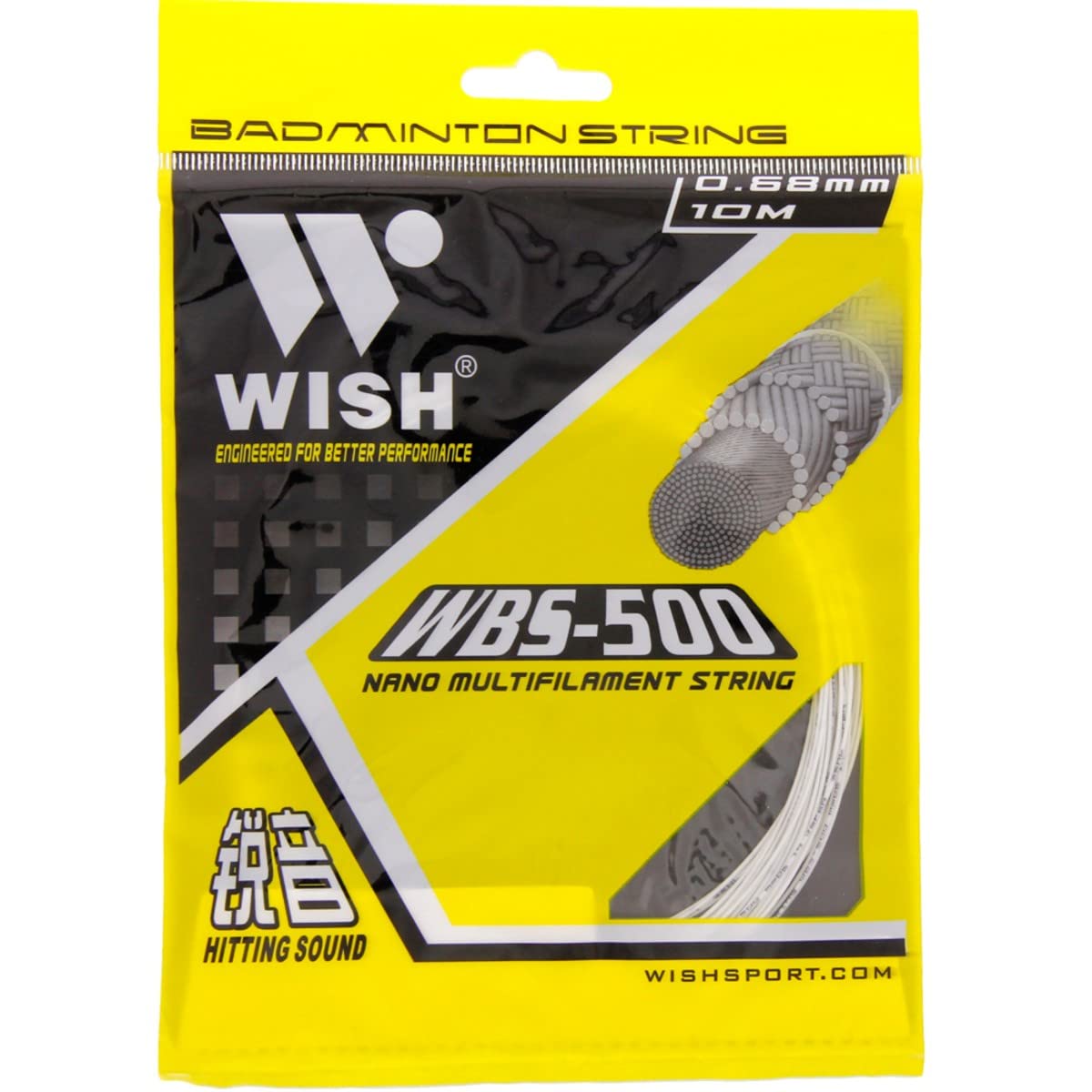 Wish WBS-500 Badminton String, Black