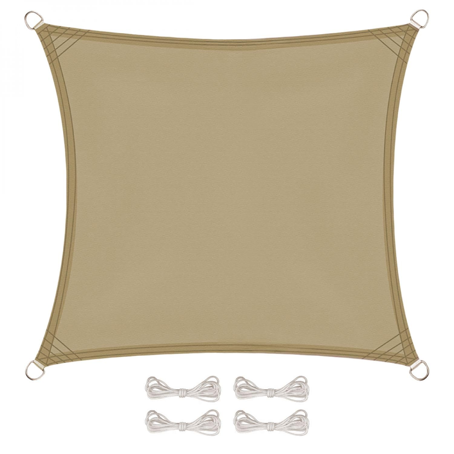 Voile d'ombrage carré Linxor imperméable et anti-UV pour jardin
