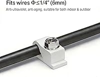 Vista 3 de Clip de cable redondo con tornillos para cable Ethernet Starlink, clip de cable, clips de cable para instalación de cables Starlink en pared, clips