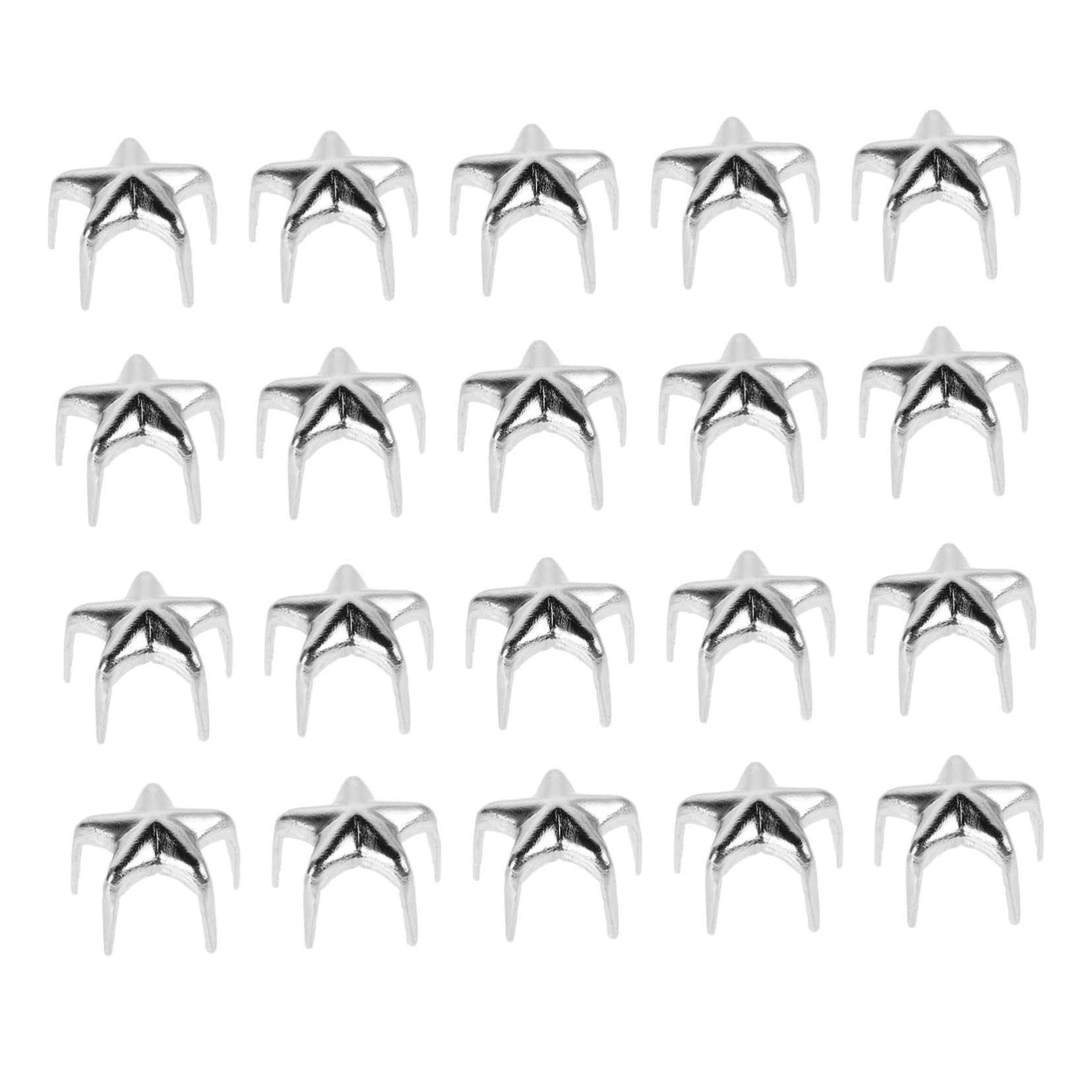 BESPORTBLE Pcs Five-Pointed Star Claw Nails Studs Key Labels Rivet Studs for DIY Clothing Hat Decorations Silver