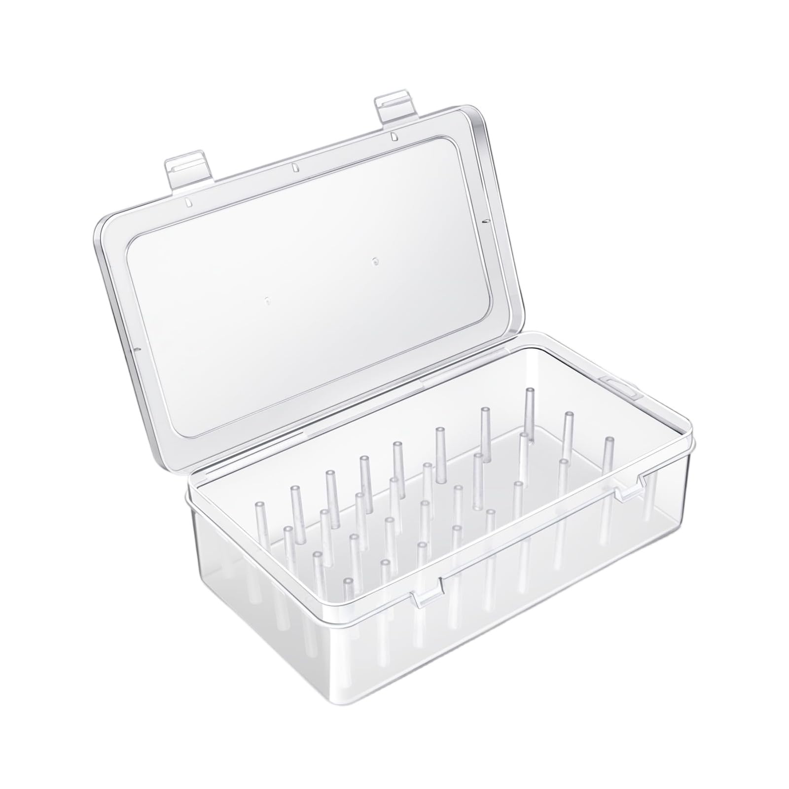Icing Bag Nozzle Storage Box, Organiser for Cake Decoration, Piping Nozzles Storage Box, 42 Pieces, Versatile Organiser for Cake Decoration, Ideal for Beginners and Professionals (Clear)