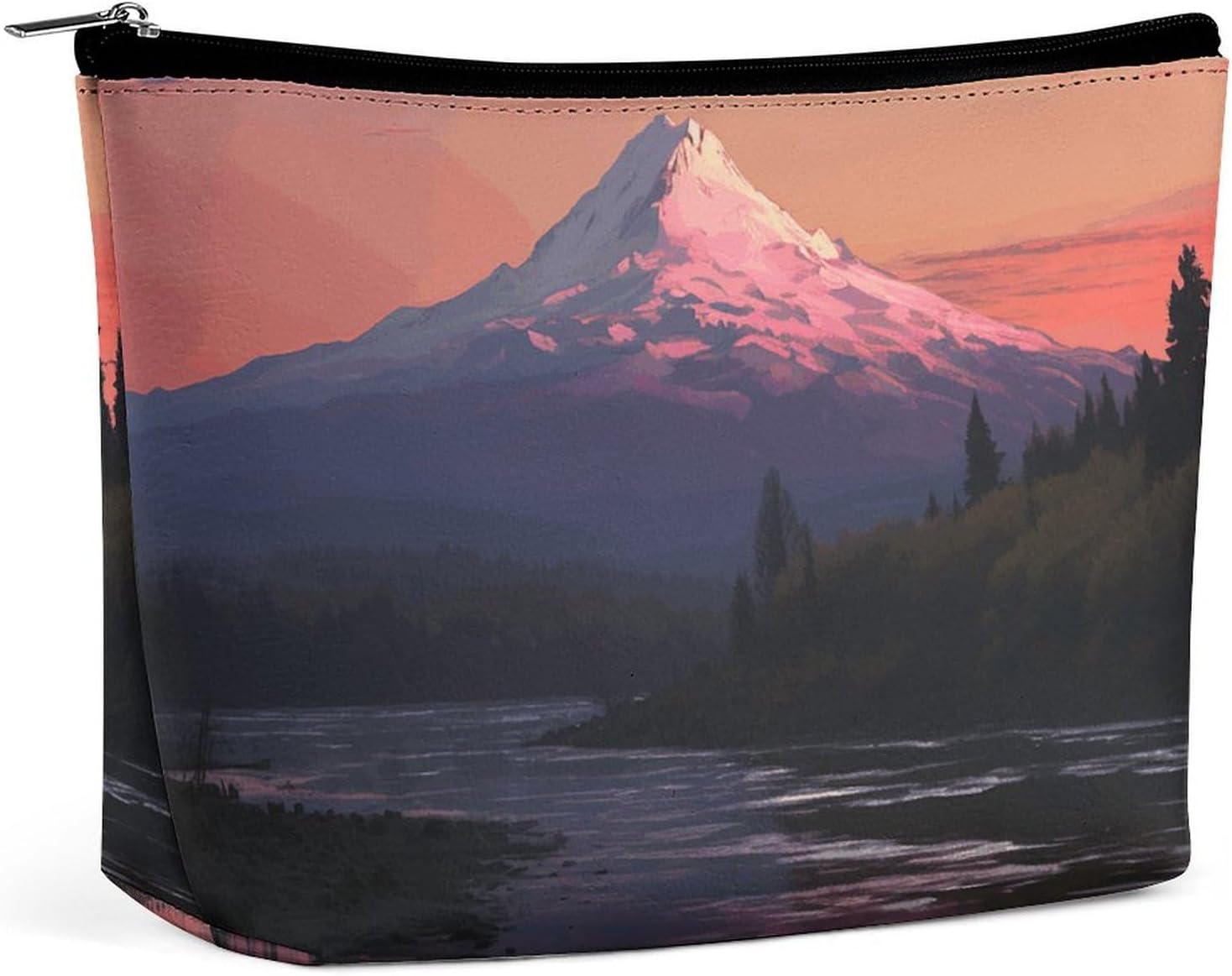 Cosmetic Bag,Sunset Mountain Scenery Printed Cosmetic Bag,wallet Cosmetic Bag,cute Cosmetic Bag,hand Held Cosmetic Bag