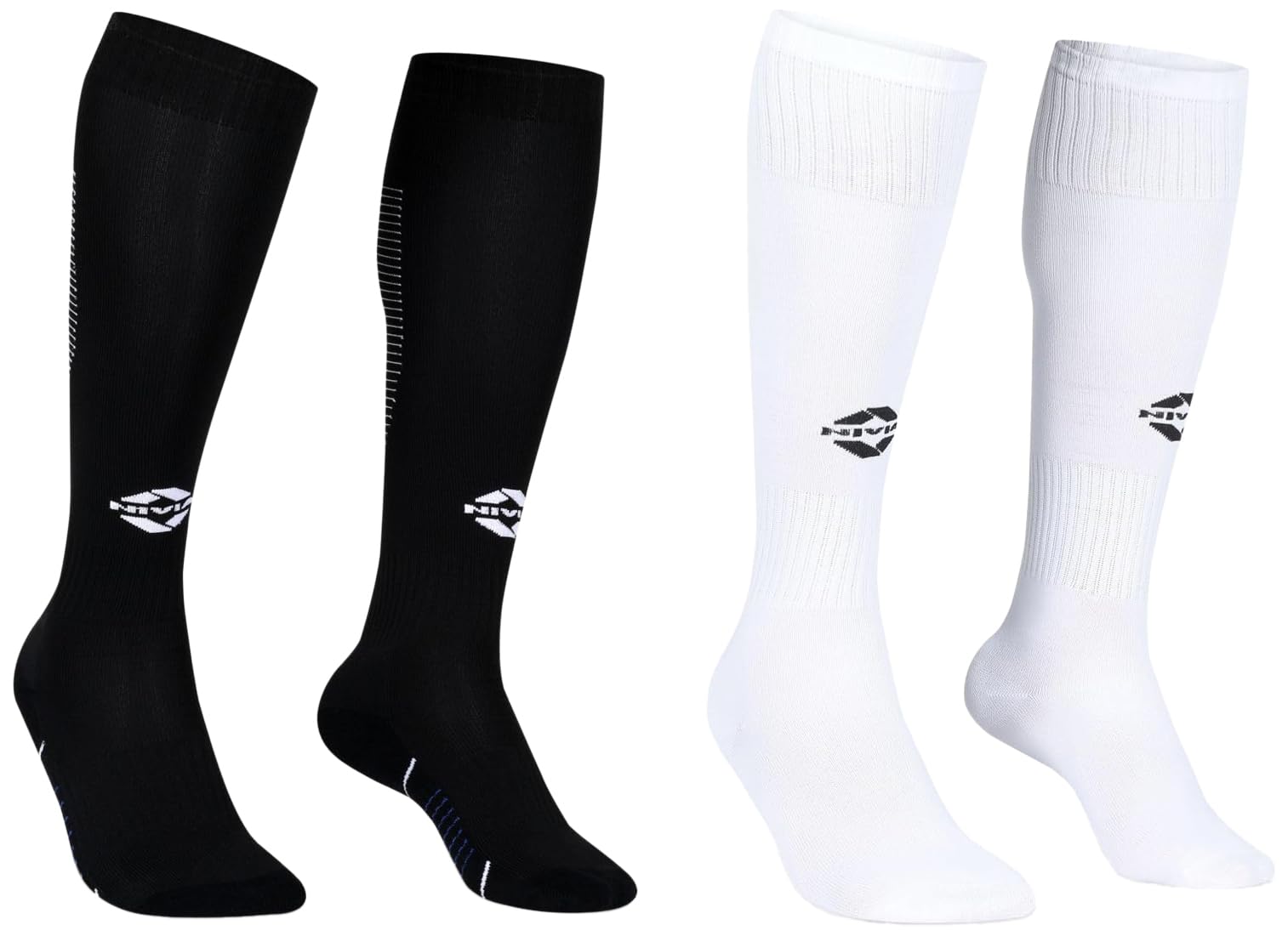 nivia Rabona Football Super Socks/Stockings (Black, L) | Polyester Blend | for Men & Women | Knee, Plain Encounter Football Stockings for Men & Women, Knee Length Stockings, Football Socks, So-picture-32