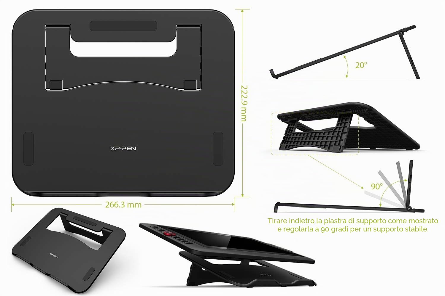 XP-PEN Artist 12 Pro - Tablet grafico con schermo HD IPS 11.6", pennino a 8192 livelli con inclinazione e 8 tasti di scelta rapida, compatibile con Mac, Windows