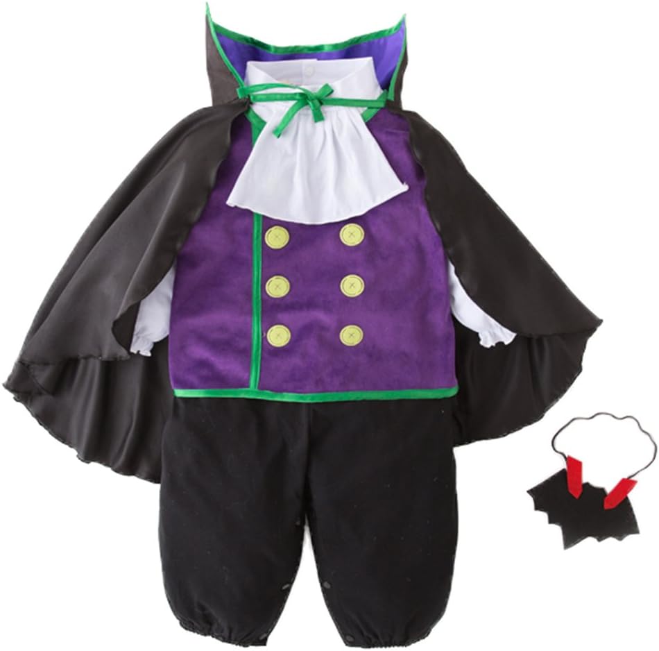 stylesilove Infants Toddlers Baby Boys Vampire 4-Piece Halloween Birthday Stage Performance Outfit