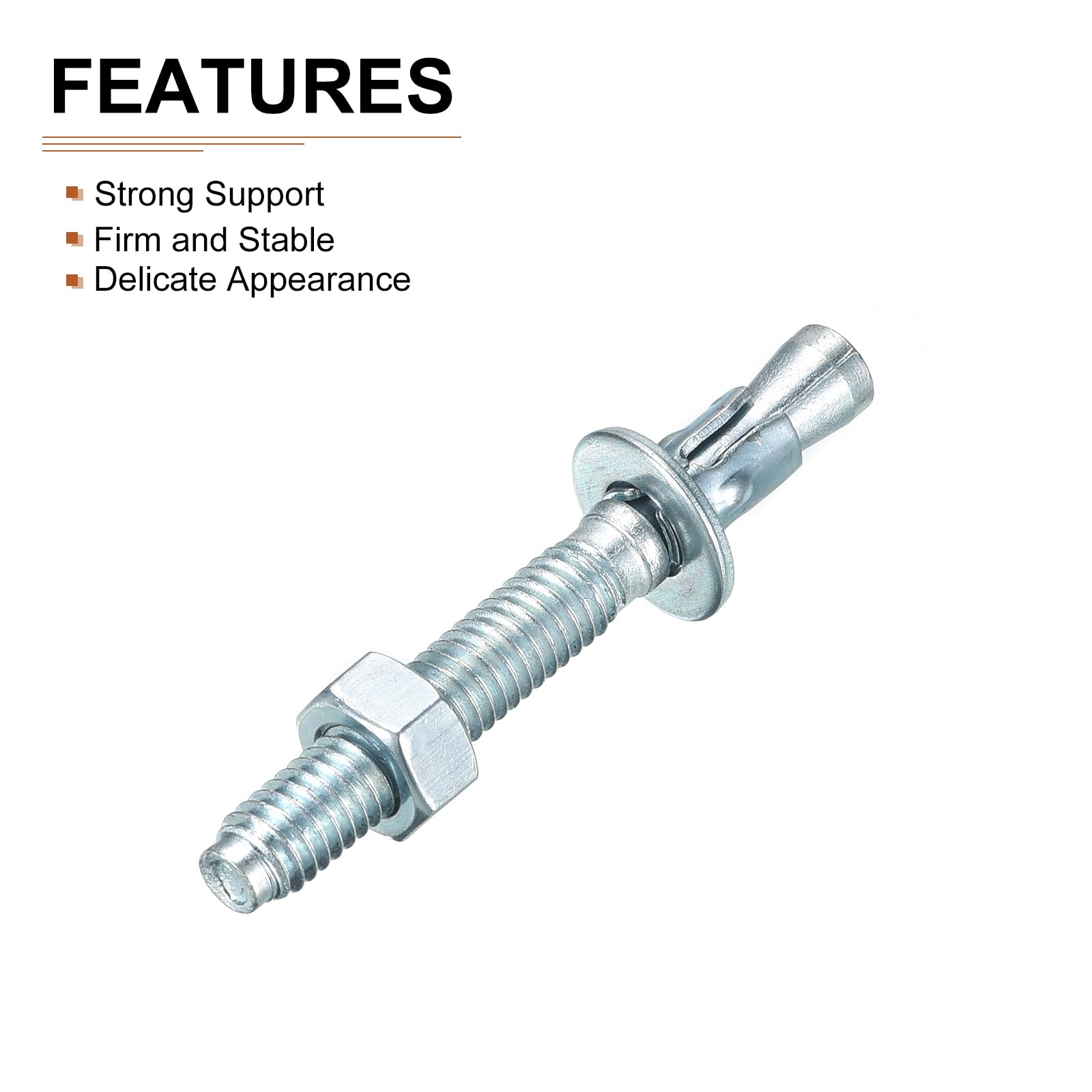 DTGN 5/16" x 2-3/4" Wedge Anchors, 10Pack, Good for Cement and Concrete Wall - Image 3