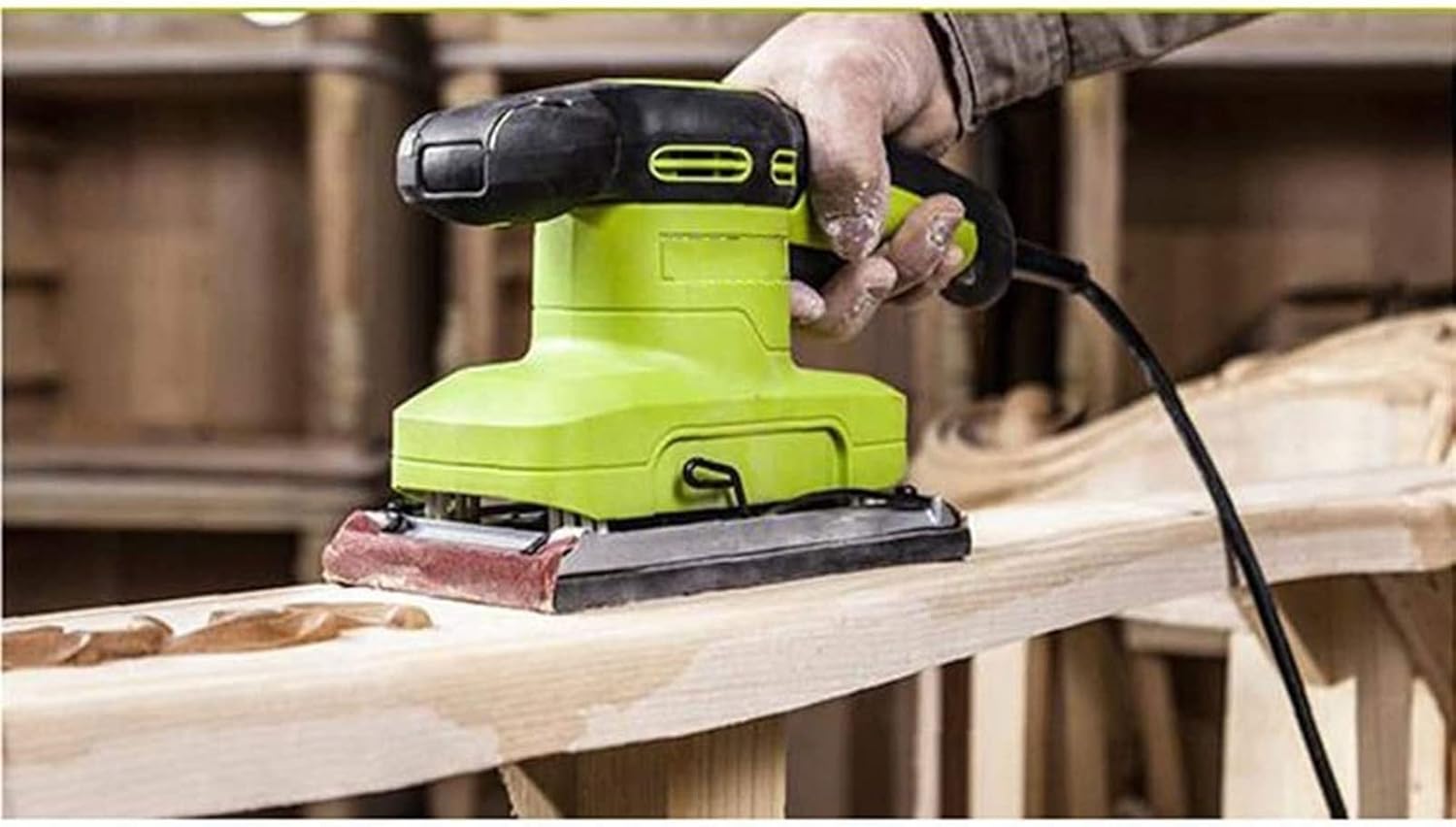 Flat Electric Grinder Handheld Sander,10Pcs Sandpapers 6 Variable Speed 14000RPM Power Sander Machine, Efficient Dust Collection System