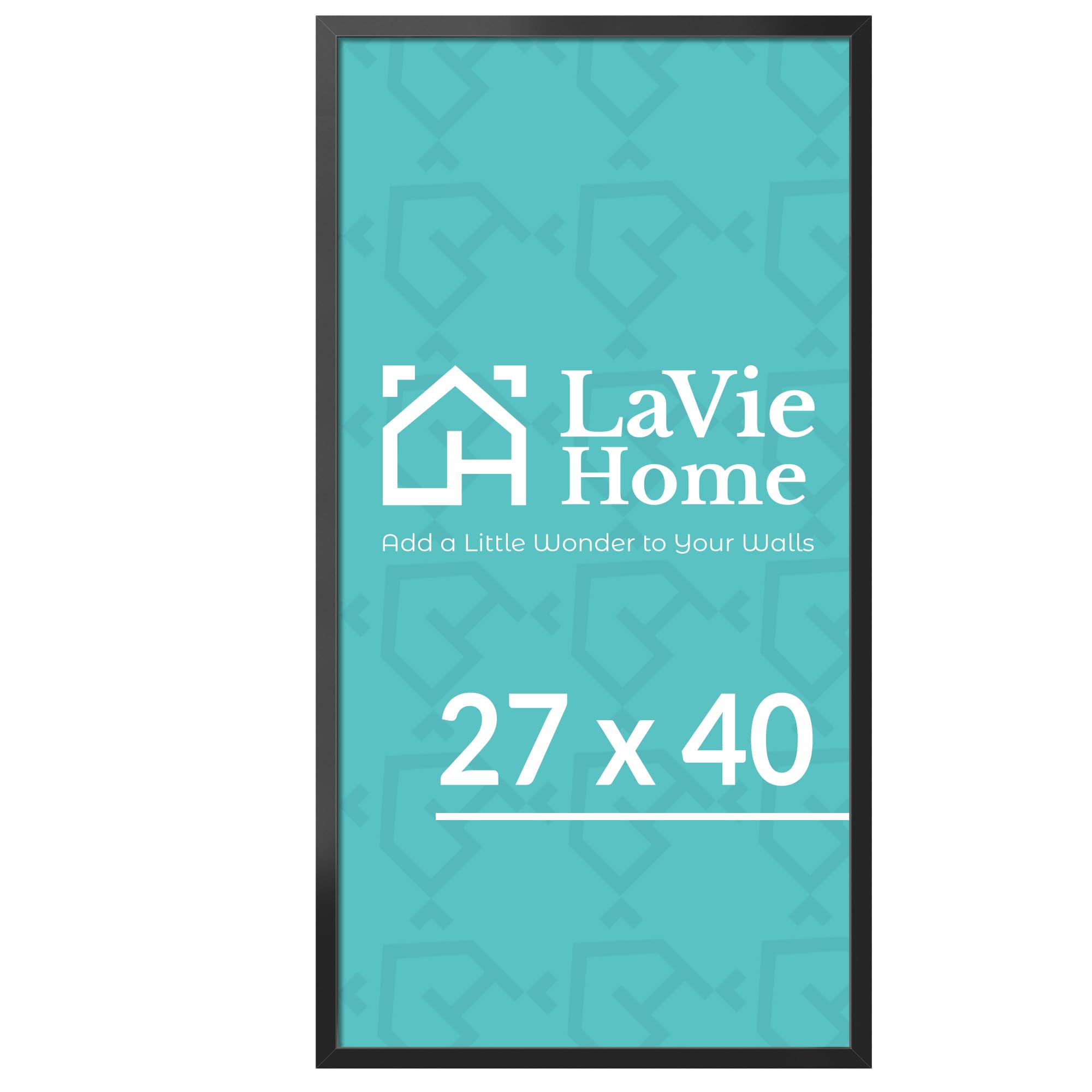 LaVie Home 27x40 Picture Frame for Wall Display, 27x40 Black Picture Frame with HD Plexiglas, 27 x 40 Poster Frame 1 Pack, Display Frame for Vertical or Horizontal, Classic Collection