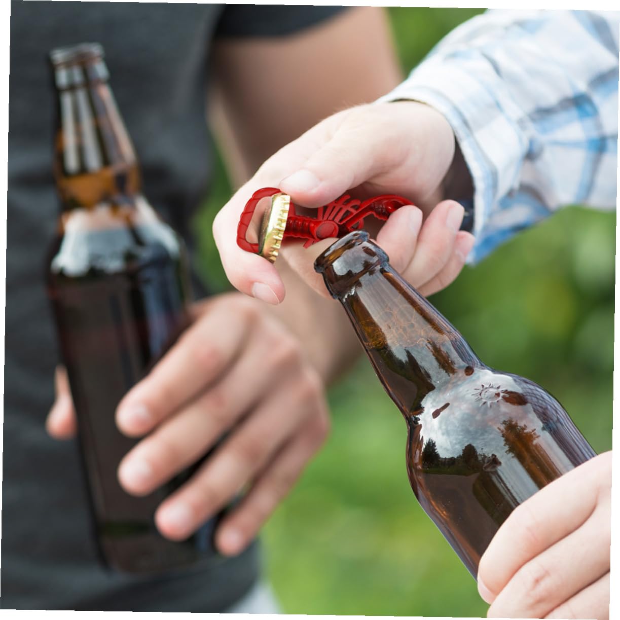 IMIKEYA 15 Pièces Décapsuleur Bière Forme Écrevisse Rouge Métal Alliage Ouvre-bouteille Décoratif Multifonction pour Maison Bar et Cuisine