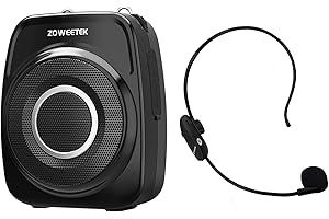 Zoweetek Voice Amplifier 20W Wireless Voice Amplifier for Teachers, 2 Microphone, 12...
