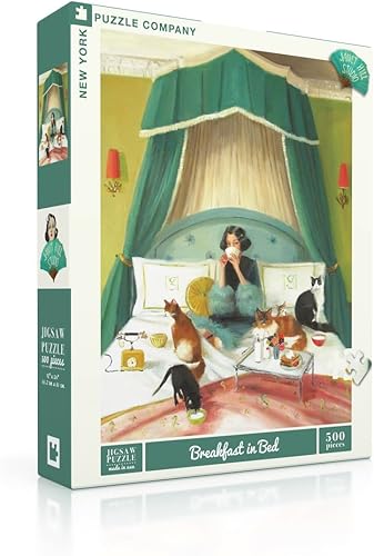 New York Puzzle Company - Janet Hill Breakfast in Bed - Rompecabezas de 500 piezas para adultos por Janet Hill