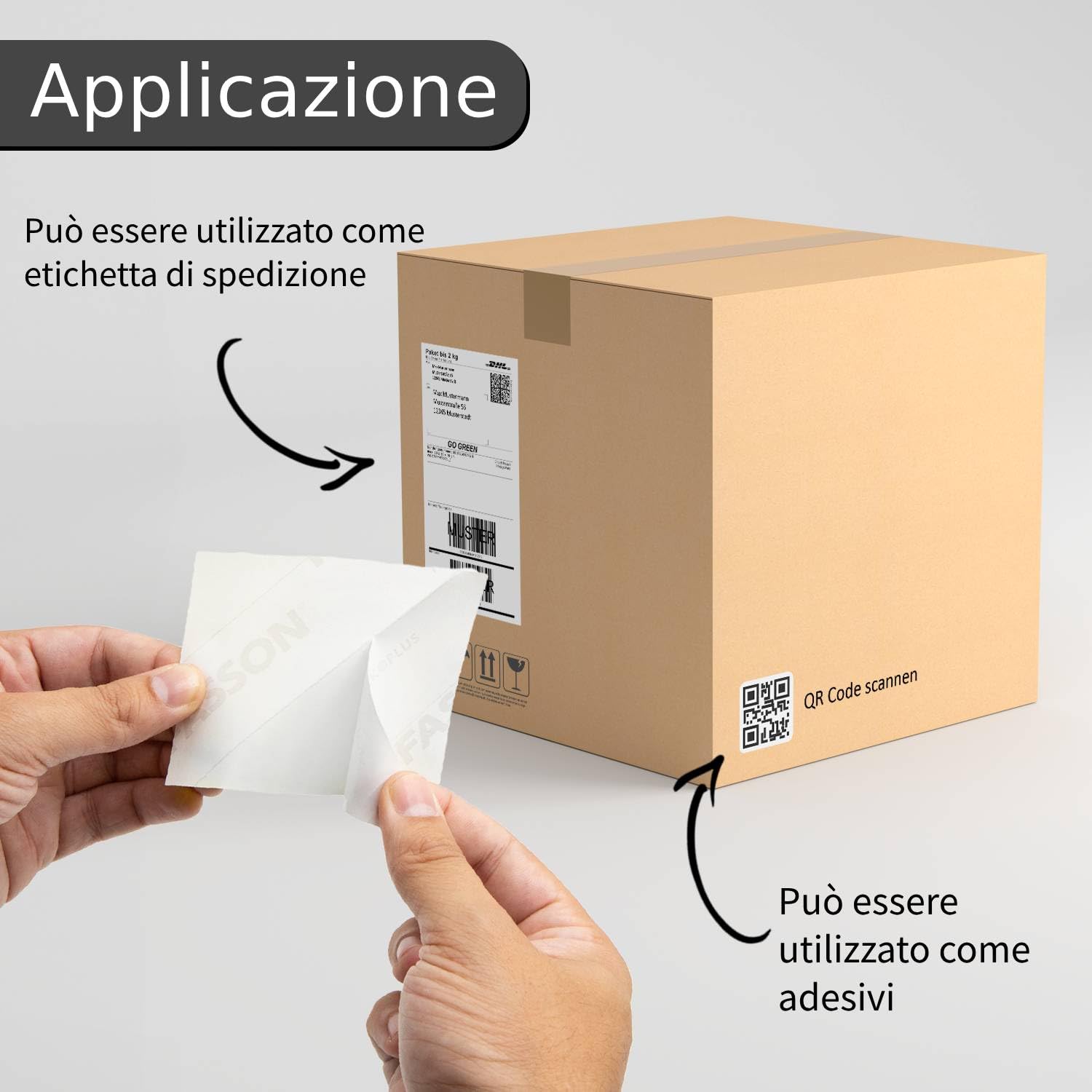 younikat Carta adesiva A4 autoadesiva 250 fogli bianco opaco - az067 | Carta adesiva stampabile per adesivi ed etichette con superficie opaca, adatta a stampanti laser e applicazioni creative