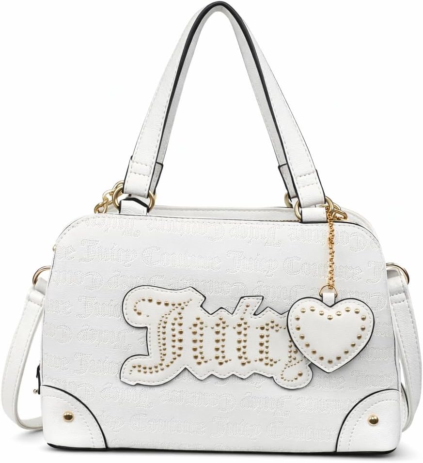 Juicy Couture Women’s Royal Juicy Satchel with Studded Logo & Heart Charm
