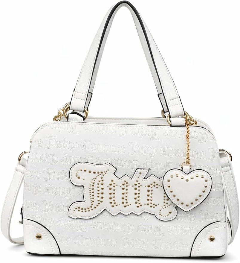 Juicy Couture Bolsa feminina Royal Juicy com logotipo cravejado e