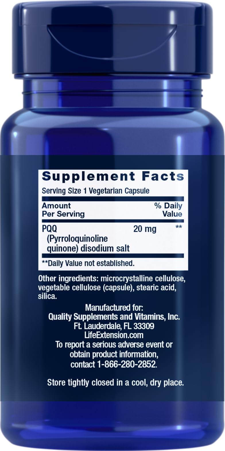 Life Extension PQQ (Pyrroloquinoline Quinone) 20 mg, 60 Vegetarian Capsules — Amazon image 2
