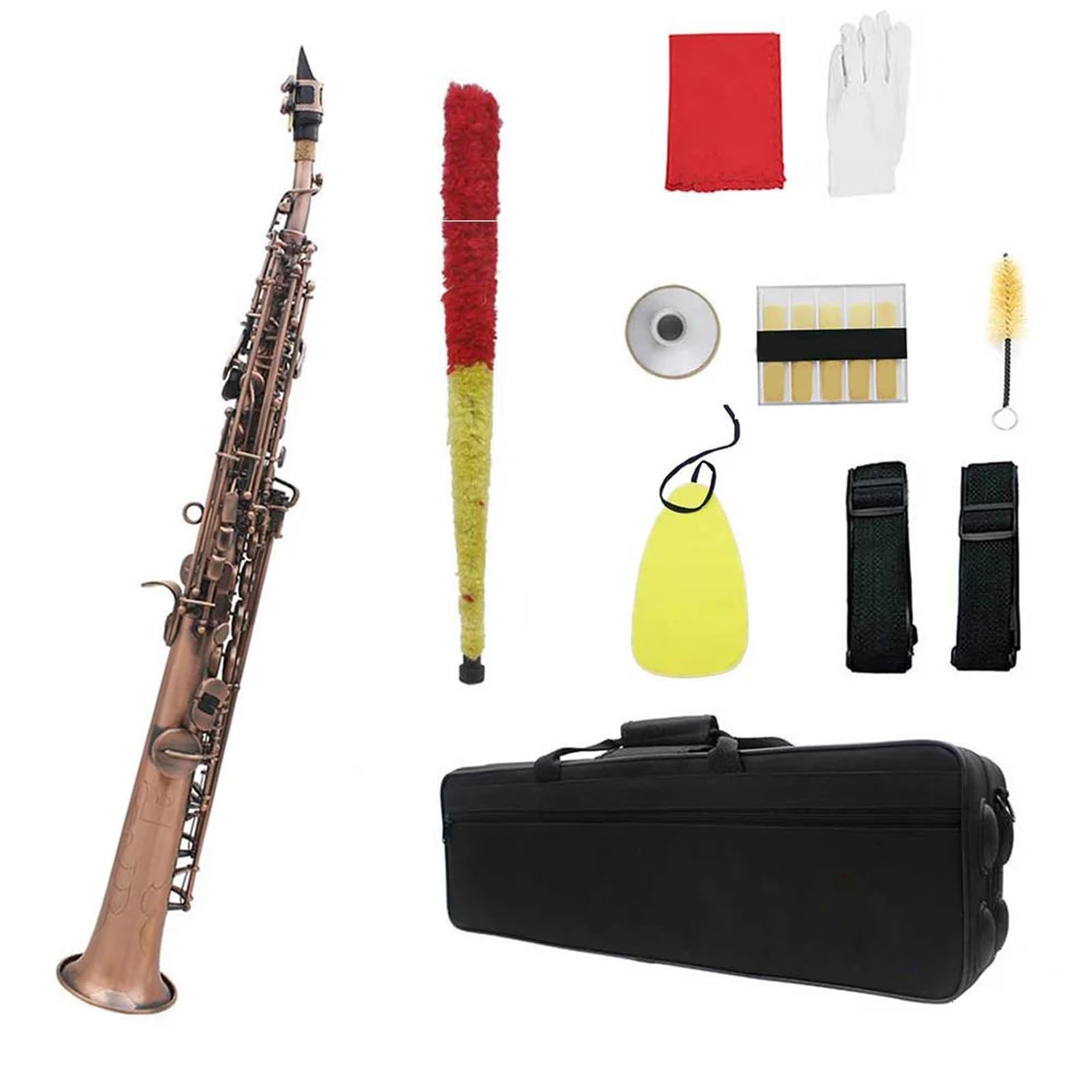 Saksofon Saksofon Sopranowy Bb Saksofon Instrument Dęty Drewniany Z Rękawiczkami Akcesoria Saksofonowe