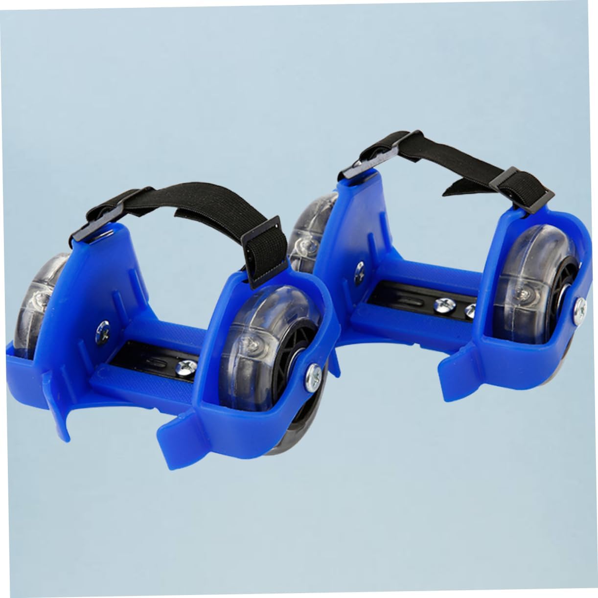 Kids Heel Wheel Roller Skates, Adjustable, Flashing, Blue Pair | Outdoor Use, PU ABS Carbon Steel Build, Adjustable Strap and Screw Design, Portable Style