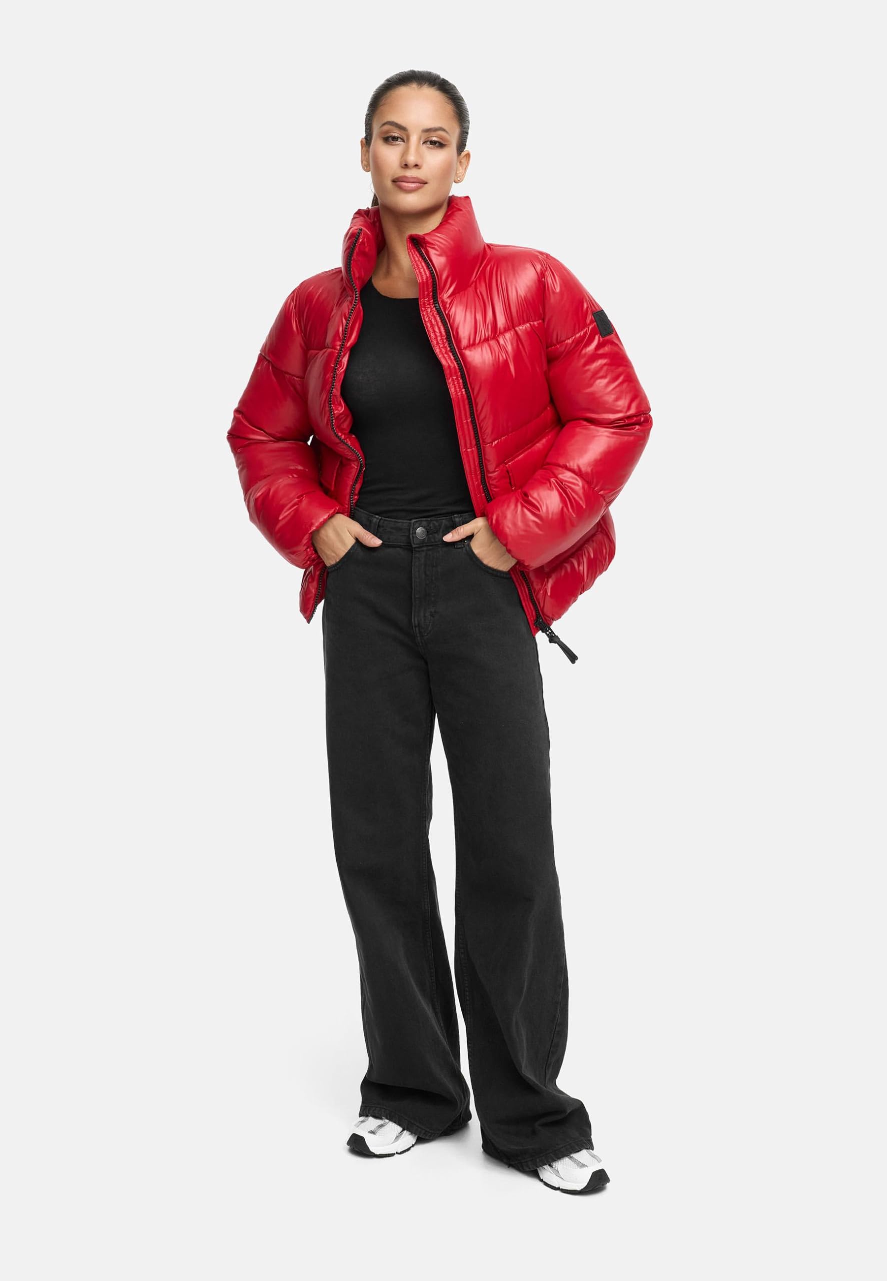 Navahoo Damen Winterjacke warme Steppjacke mit hohem Stehkragen Eispracht 14 S-3XL