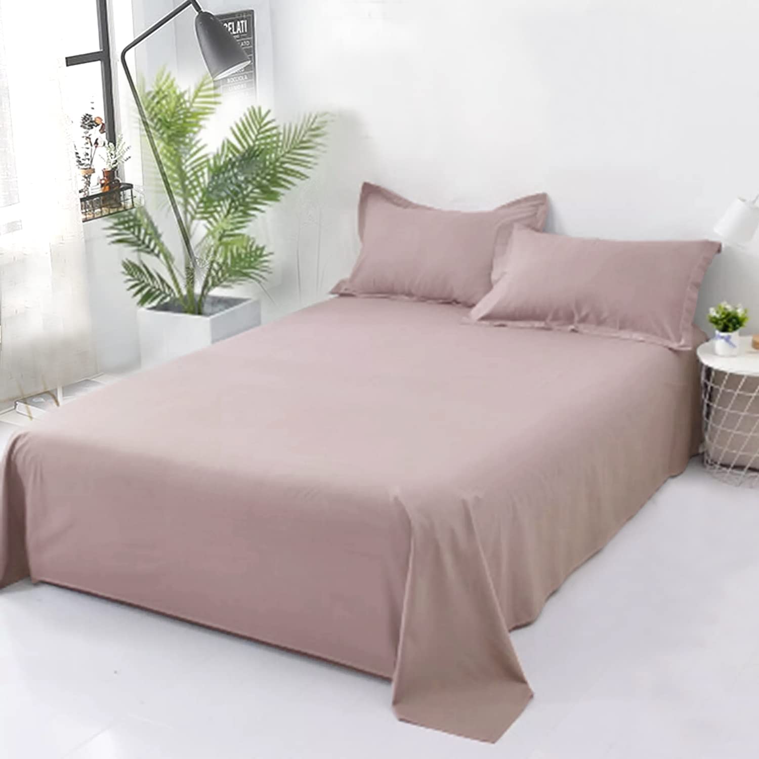 Cotton Comfort Bedding 400 Thread Count Flat Sheet Double 100% Egyptian Cotton Flat Bed Sheets Double Super Soft & Breathable Hotel Quality Bed Sheet โ image 1