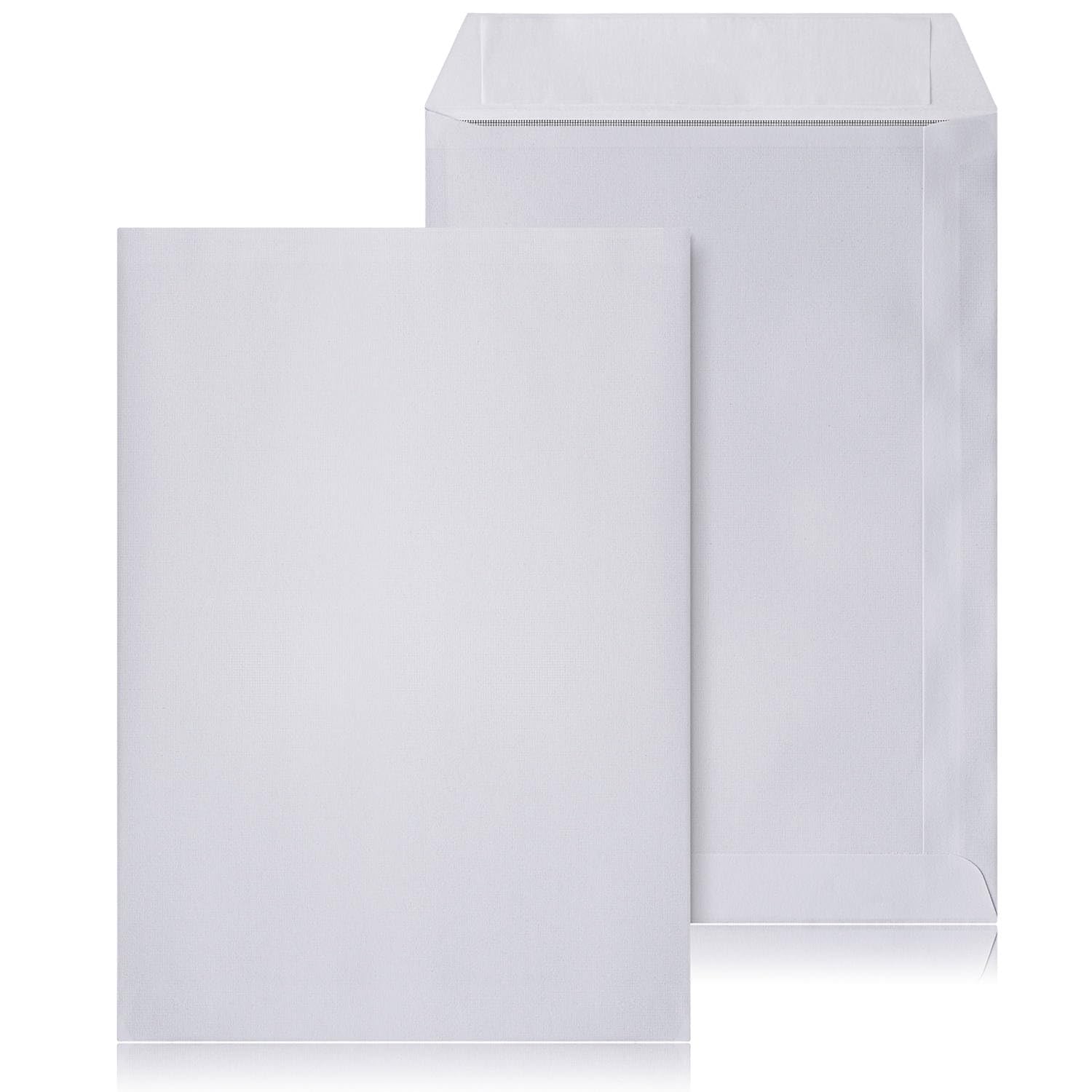 LOGIC PACK Envelopes DIN B5 without Window Self-Adhesive - Envelope B5 Envelopes White - Envelope 176 x 250 mm - Letter Envelope without Window Shipping Bags B5 - Large Envelopes (Pack of 100)