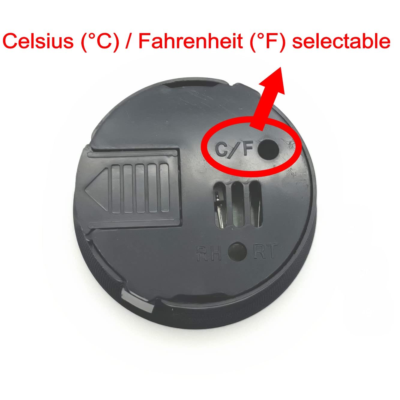 JZK Lot de 3 petits thermomètres hygromètres numériques ronds avec batterie pour voiture/chambre/salle de bain, moniteur d'humidité, jauge de température et d'humidité pour réservoir de reptiles