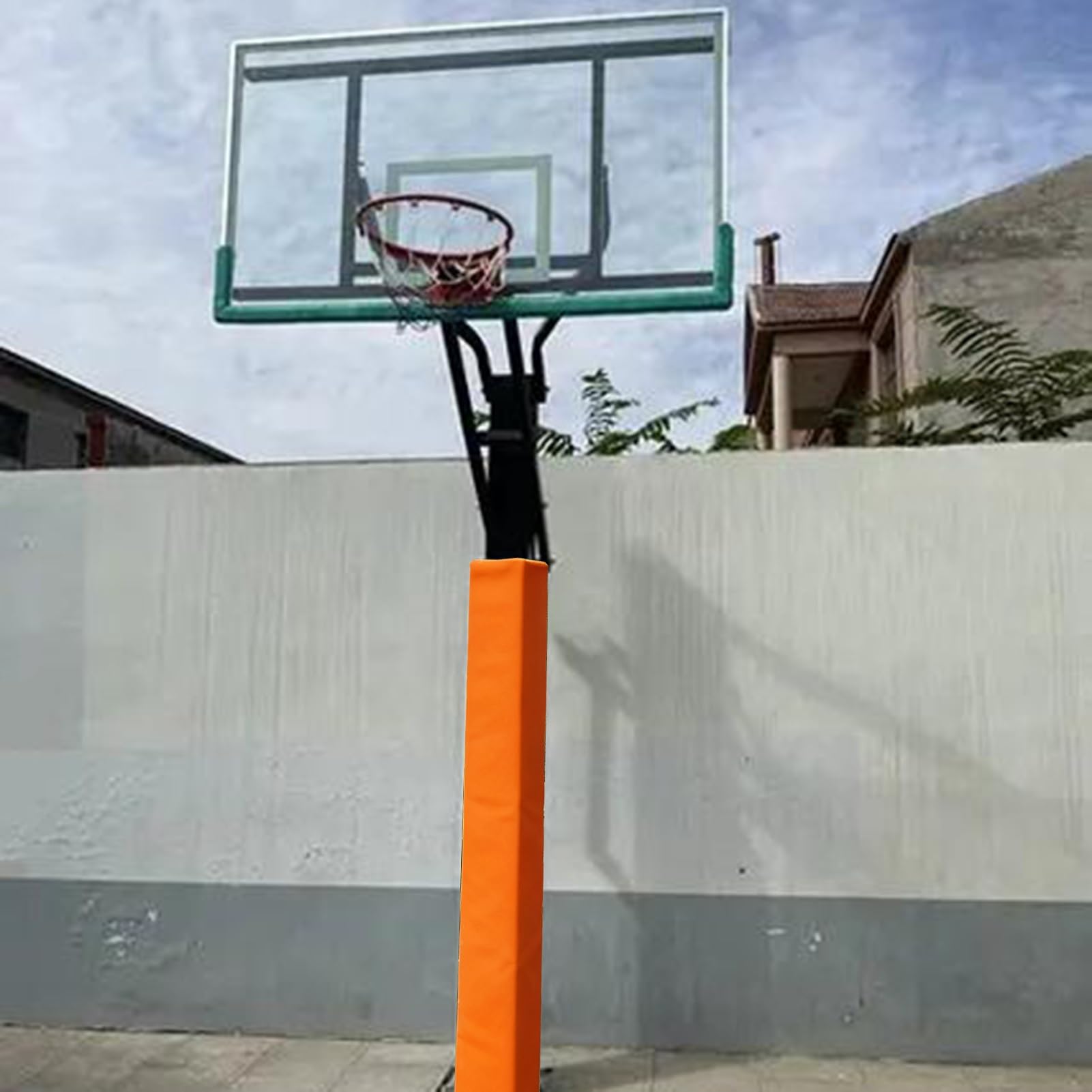 Basketball Goal Pole Padding Wrap Around, Square Post Foam Pad Protector, Basement Pillar Cover for Warehouse/Playground Protection