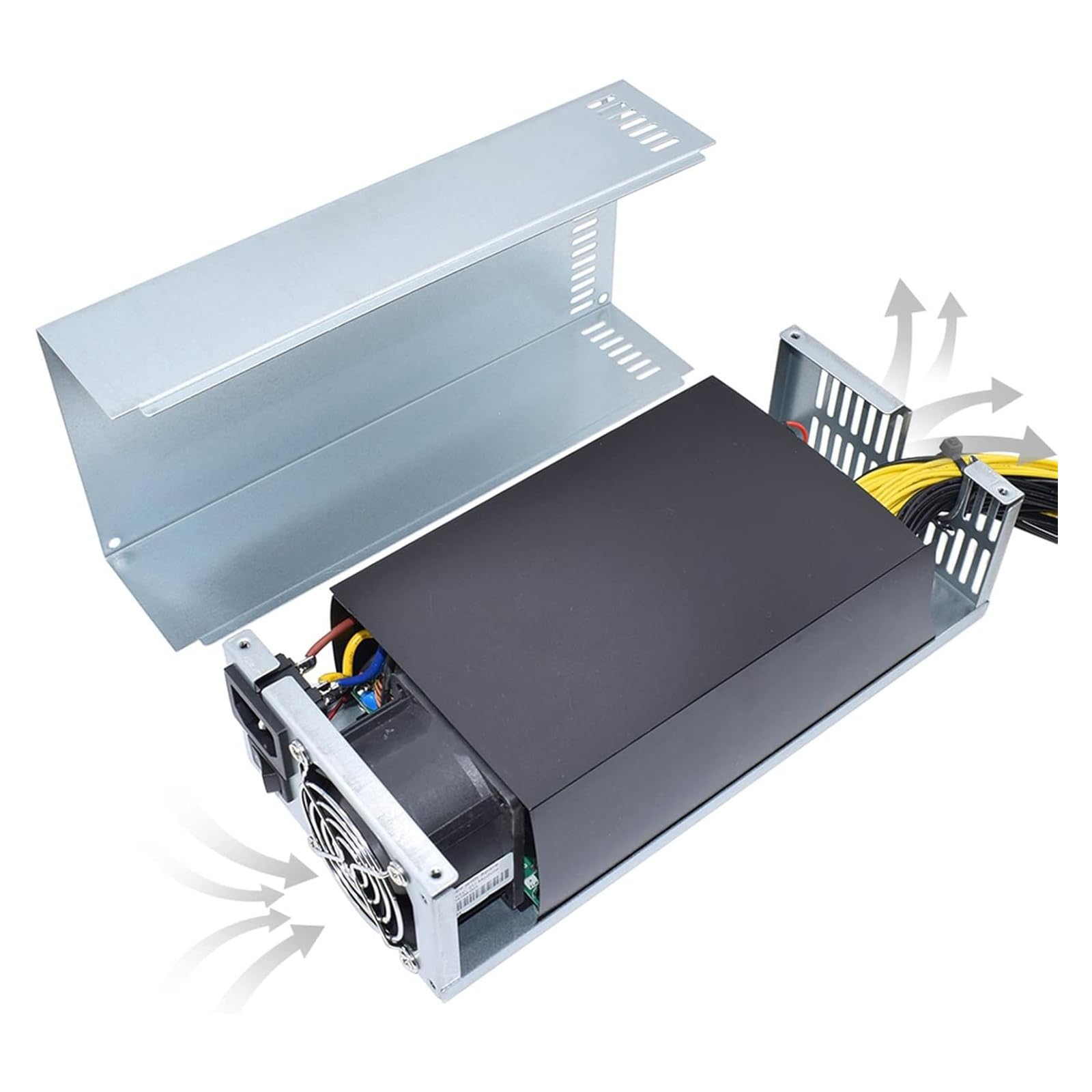 Server-Netzteil mit leiser Kühlung, Einzelk, 12 V, 3000 W, 3300 W, 3600 W, 15 x 6-polig, hocheffizient, leiser Kühlserver