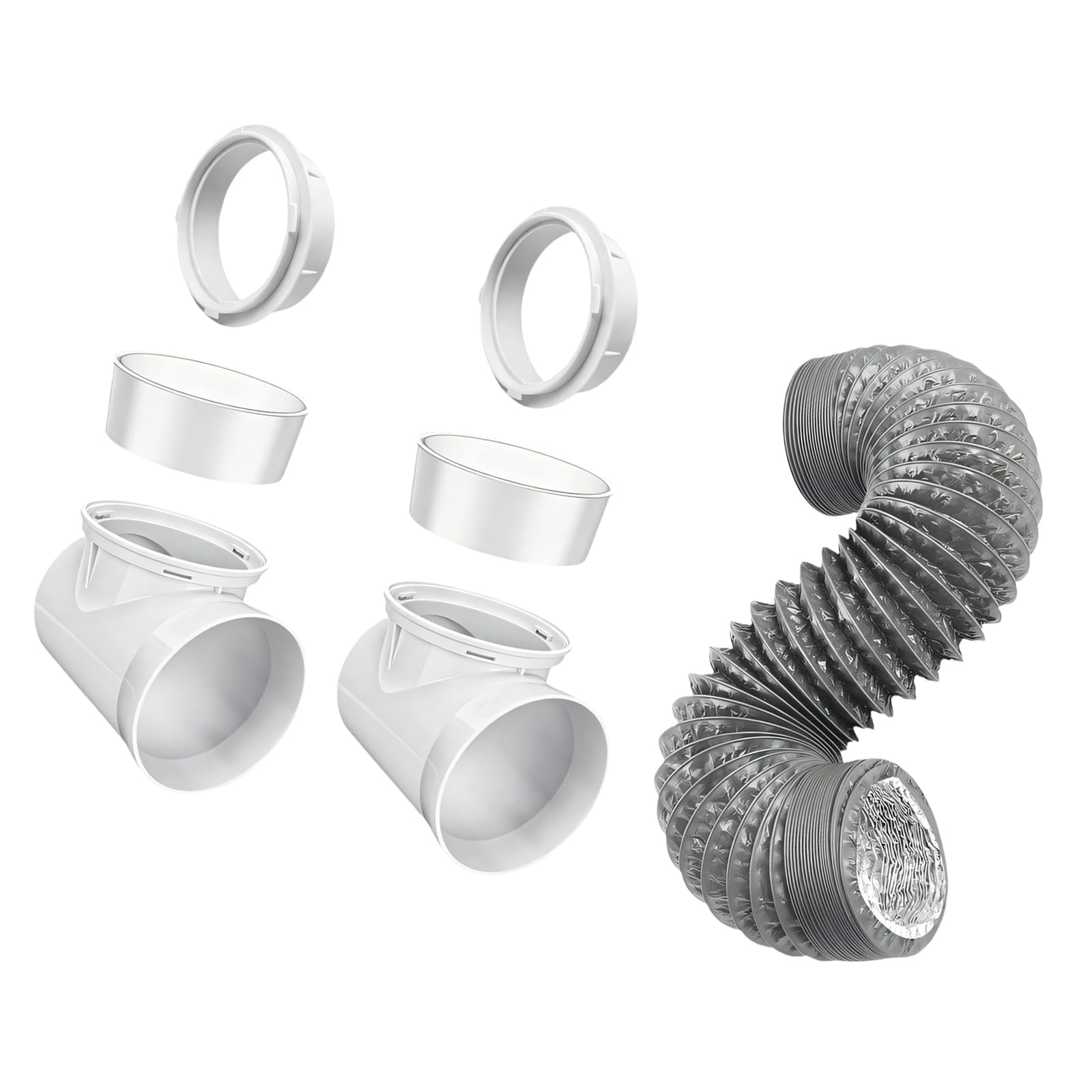 FROMCEO Complete Dryer Exhaust Package with Silicone Seals and Reinforced Parts for Secure Connection Dryer Vent Accessories