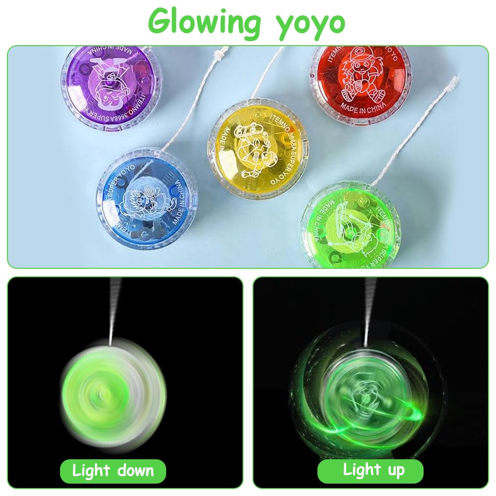 Yoyo per Bambini, Yoyo Professionali, Yo Yo LumièRe Led pour Enfants, Plastica Responsive Yoyo Giocattoli Yoyo, Giocattoli Yoyo per Principianti, per Regali Di Compleanno, Feste E Celebrazioni