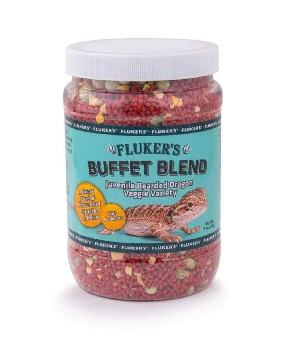 Fluker's Buffet Blend Juvenile Bearded Dragon Veggie Variety Diet, 9-Ounces, Model: 76053