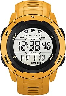 SPYMINNPOO Reloj deportivo digital, pantalla luminosa, reloj deportivo para correr, multifuncional, resistente al agua, para hombre