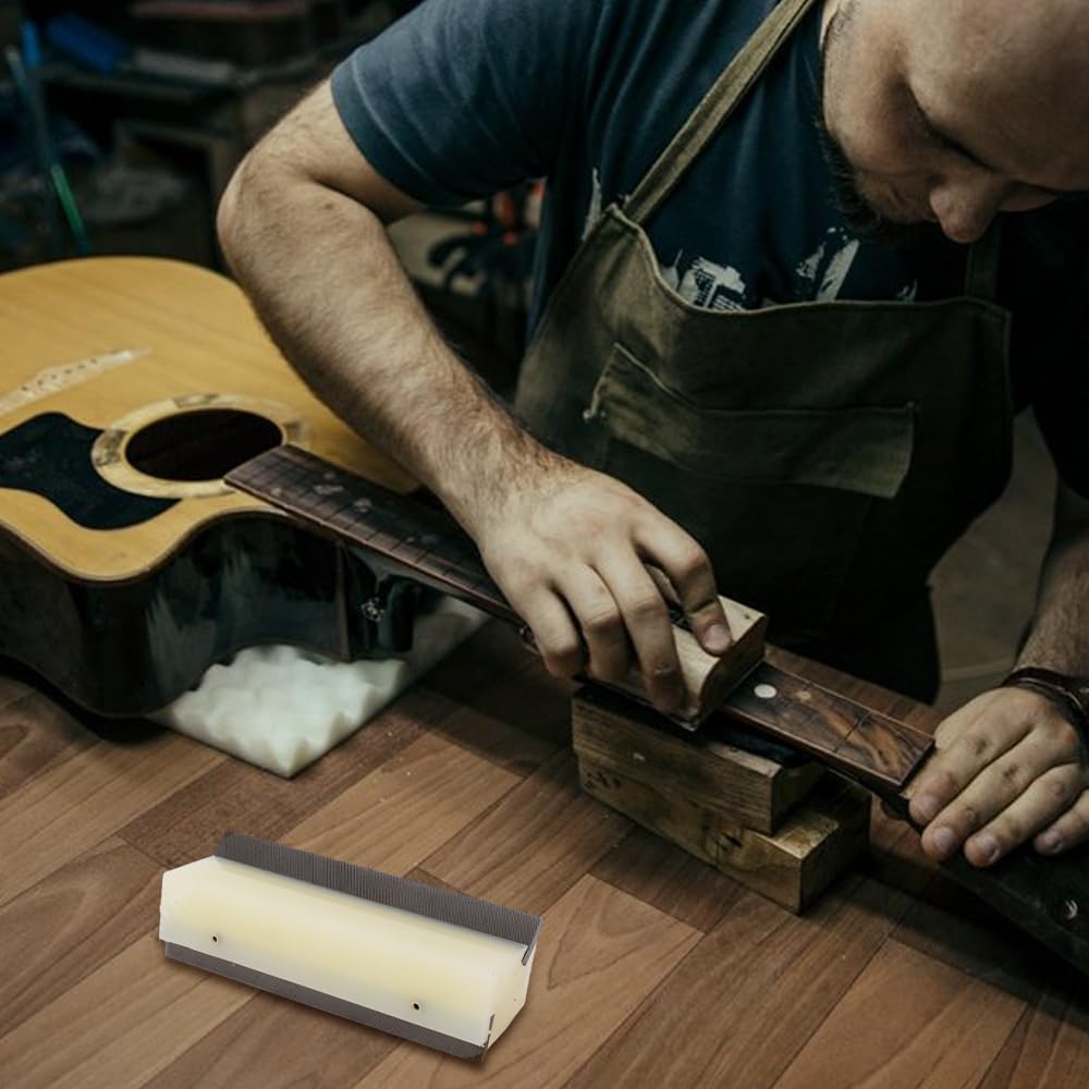 File di smussatura per chitarra Fret End Dressing, 45 ° Guitar Fret File di spigatura del bordo del file di livellamento per Fret Crown End smussato strumento liutaio(Doppio lato)
