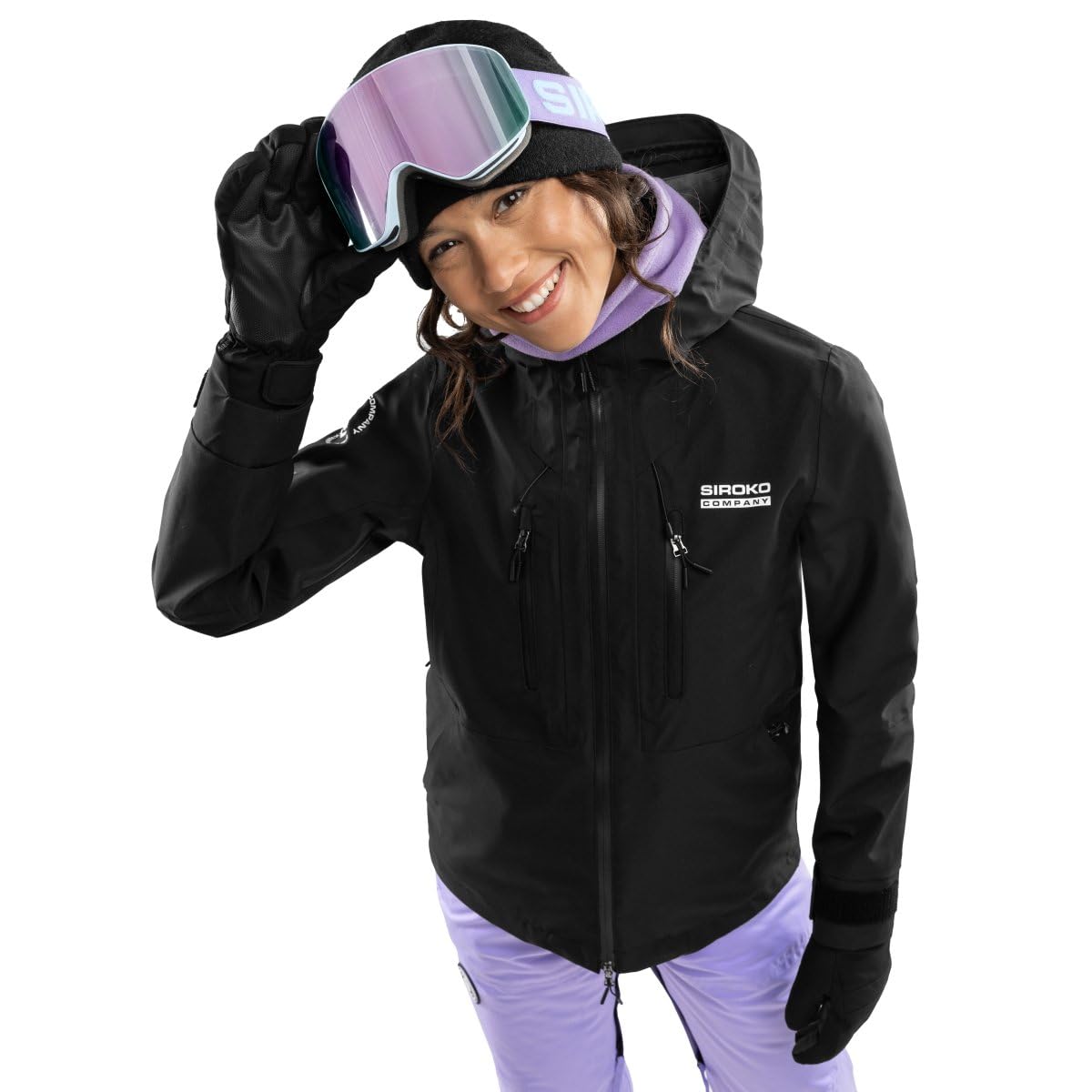 SIROKO Chaqueta de snowboard recco® esquí y nieve W5-W Nix Negro