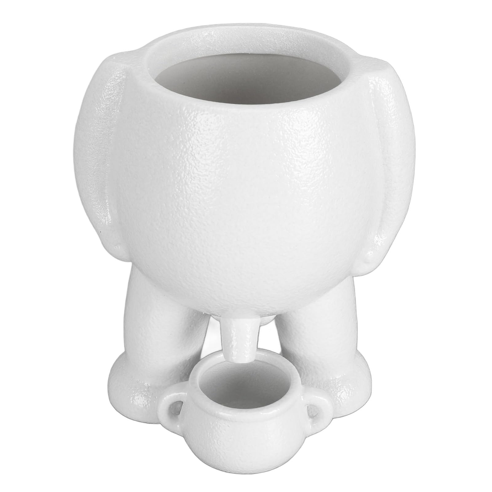 ANGGREK „Succulent Planter Pots Ceramic Flower Pot with Drainage and Saucer for Indoor Outdoor Plants Funny Peeing Design Unique Gardeners” (WHITE)