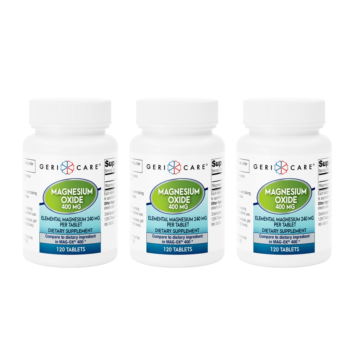 GeriCare Magnesium Oxide Supplement 240 mg of Elemental Magnesium, 120 Uncoated Tablets, Essential Mineral Support, Promotes Vascular Health, Bone Strength, and Muscle Function (Pack of 1) — Amazon image 9