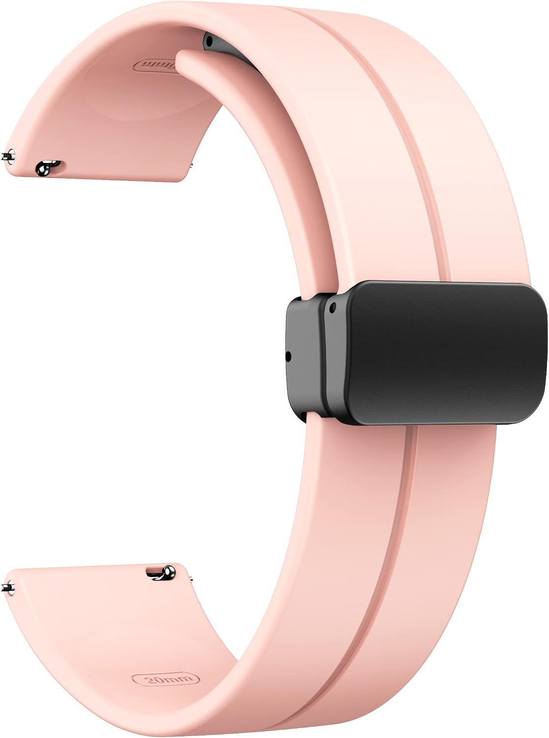 Soft Silicone Magnetic Watch Band 23mm 22mm 21mm 20mm 19mm 18mm 16mm Quick Release, Adjustable Sport Replacement Strap for Men Women