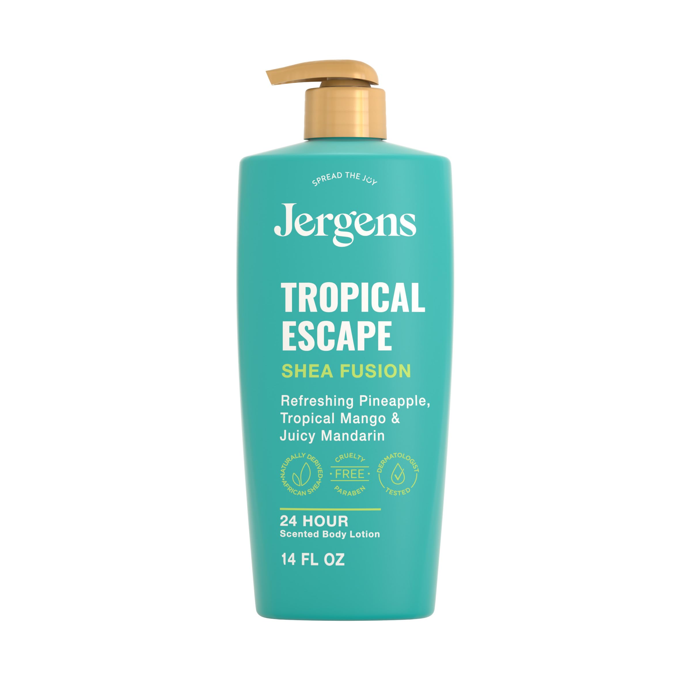 Amazon.com : Jergens Shea Fusion Tropical Escape Body Lotion, Shea