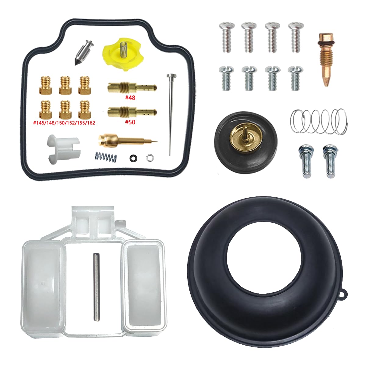 DOMINATOR 650 NX650 - Kit de reparación de carburador para motocicleta 1988-1994 NX 650, kit de reconstrucción de carburador de diafragma de corte de aire (kit de reparación, flotador, diafragma