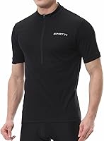 Spotti Men's Short Sleeve Cycling Jersey - Breathable, Moisture Wicking, Quick Dry Biking Shirt with 3 Rear Pockets