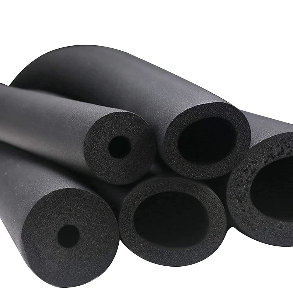 Pipe Insulation， Pipe Insulation Foam Tube Split with Adhesive Backing 1.8m Length 20mm Wall Thickness Multiple Sizes(ID32mm(1.2"))