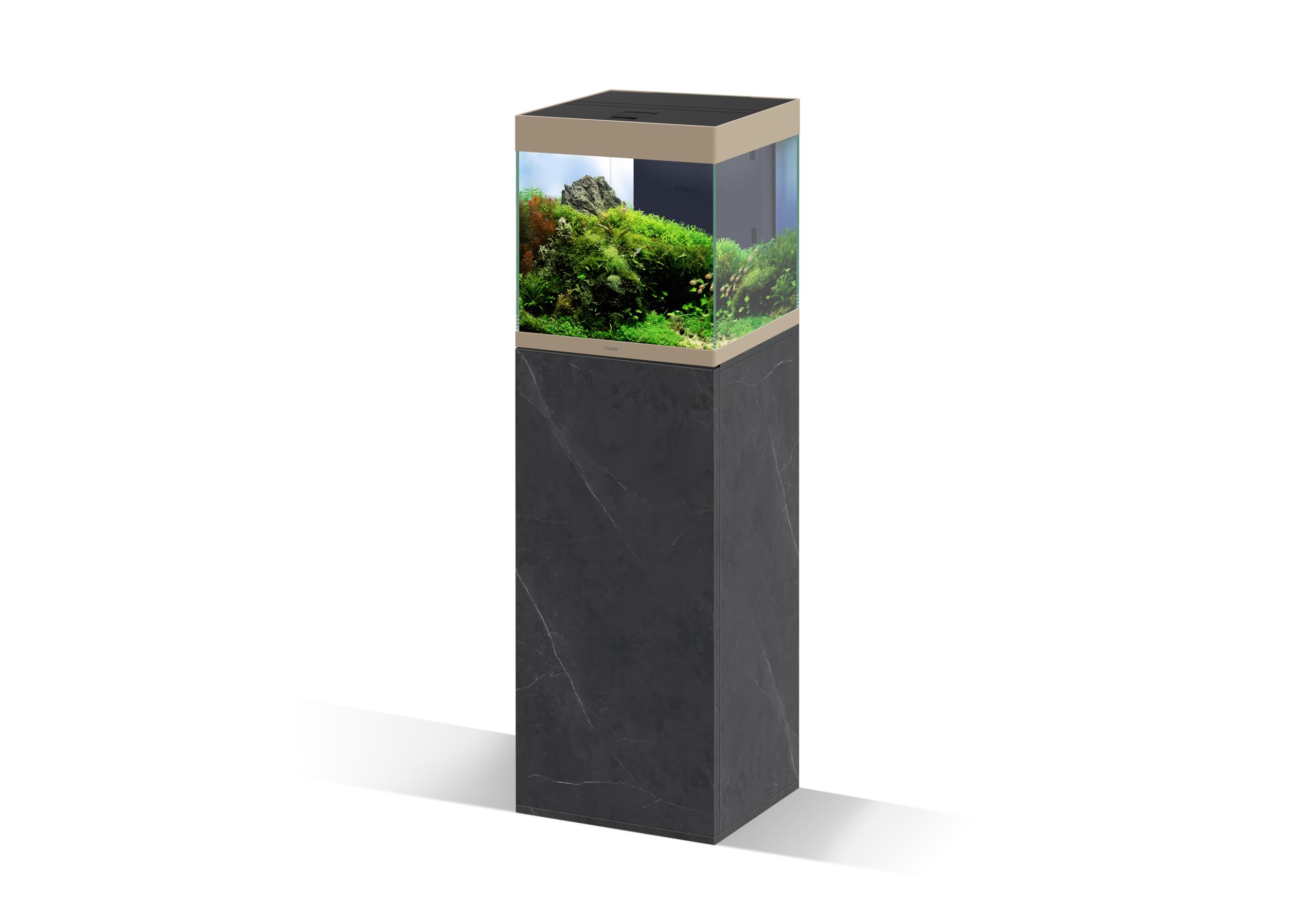 Ciano, Mobile Emotions PRO 40 Marble 95 x 40 x 40 cm, in Legno, per Acquario, Supporto con 1 Anta e Scomparto per riporre Oggetti, Mobile Acquario per Pesci, Prodotto in Portogallo