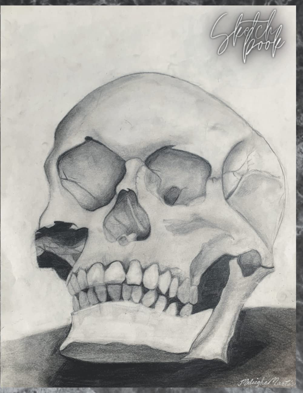 Sketch Book 8.5 x 11 Inch Skull Original Artwork Cover Black Marble Back for Drawing, Doodling, Sketching, Painting, NotetakingWatercoloring, ... Cranium Black Marble Sketch Book Drawing Pad-image-21
