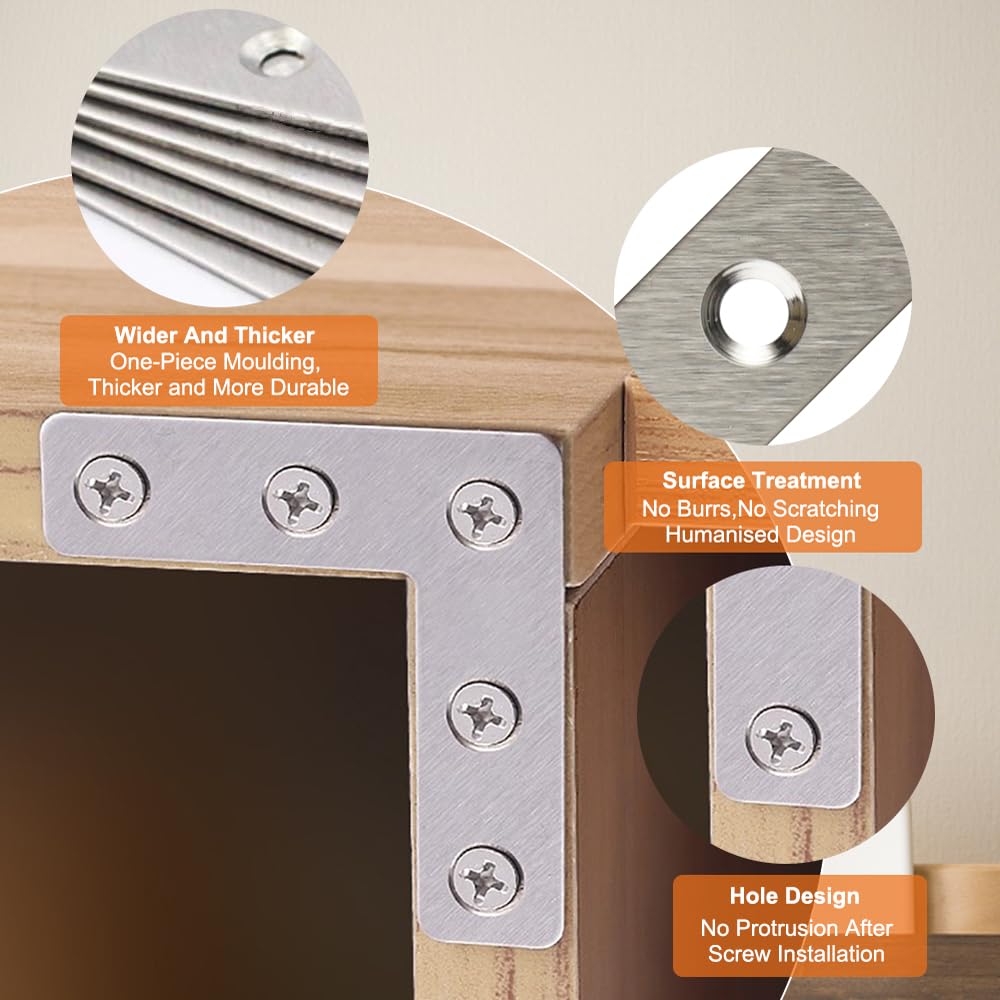 20 Staffe Angolari Per Connettori Angolari (spessore 3 Mm), In - Foto 10