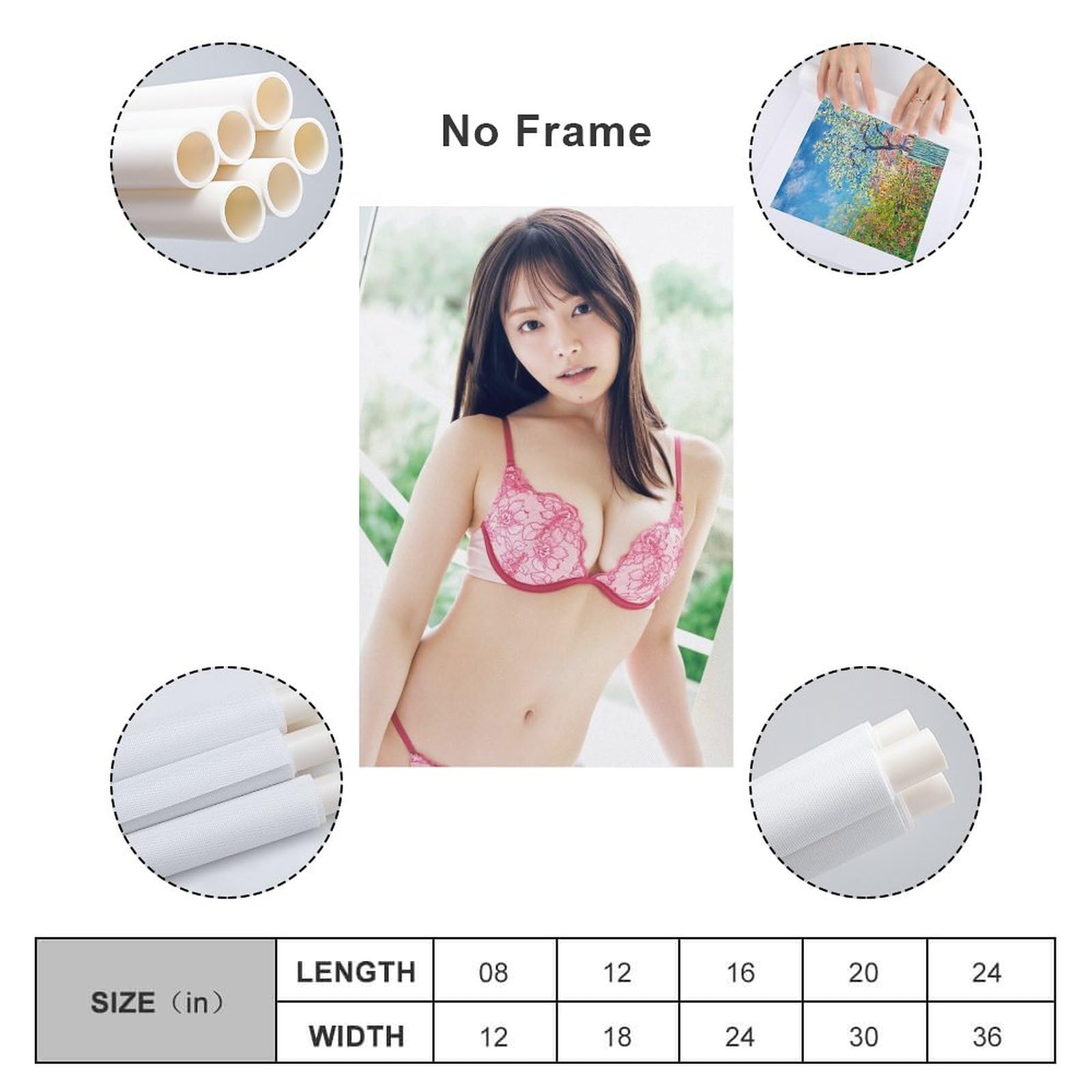 Amazon.co.jp: 上田操 夏の美少女水着写真ポスター (11) キャンバス 壁